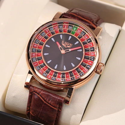 LIGE 2026 Creative Luxury Watches men Roulette Game Dial Fashion Men